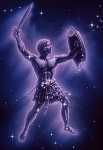 Constelación de Orión mitológica