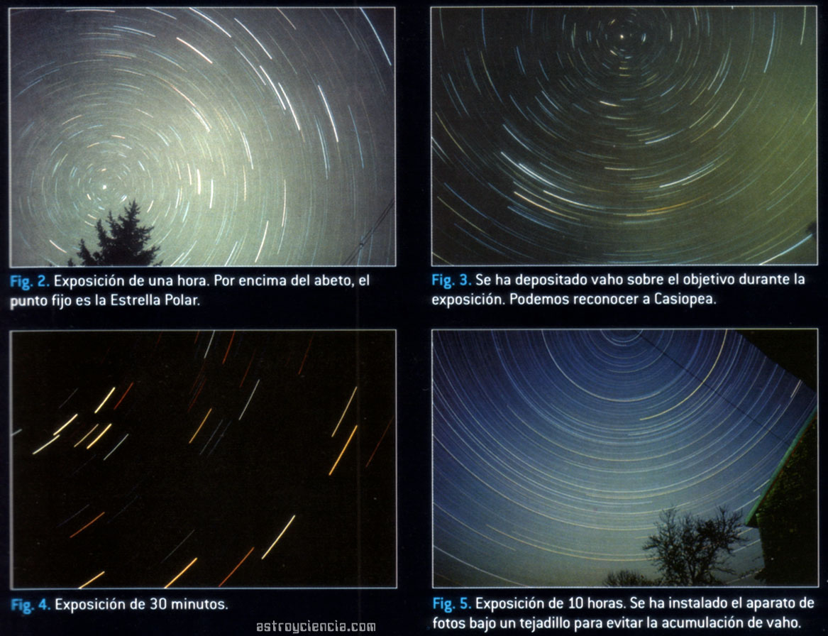 Fotografiando el cielo nocturno con diferentes tiempos de exposición